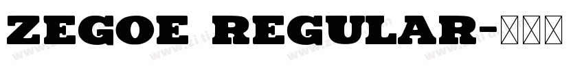 Zegoe Regular字体转换